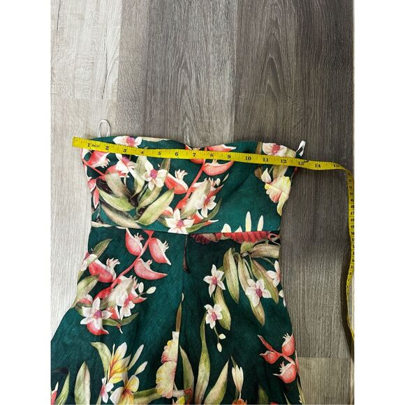 Zimmermann Floral Strapless Smocked Back Linen August Maxi Dress $725 - Picture 4 of 11